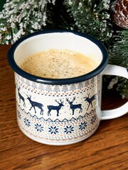 White Fairisle Pattern Mug And Socks Gift Set - Image 2 of 3