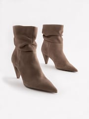 Mink Brown Forever Comfort® Slouch Pull-On Suede Boots - Image 5 of 9