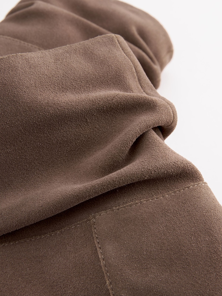Mink Brown Forever Comfort® Slouch Pull-On Suede Boots - Image 9 of 9