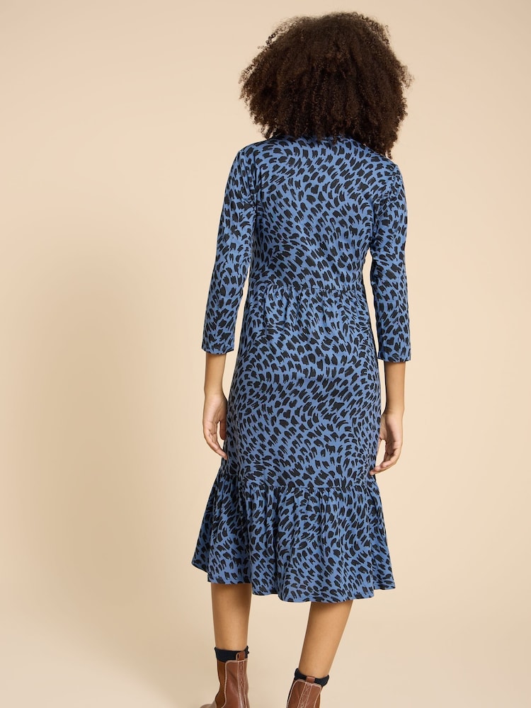 White Stuff Blue Petite Naya Jersey Dress - Image 2 of 7