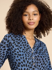 White Stuff Blue Petite Naya Jersey Dress - Image 4 of 7