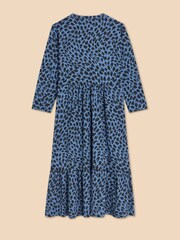 White Stuff Blue Petite Naya Jersey Dress - Image 6 of 7