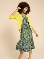 White Stuff Green Naya Jersey Dress - Image 3 of 7