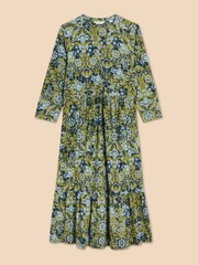 White Stuff Green Naya Jersey Dress - Image 5 of 7