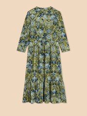 White Stuff Green Naya Jersey Dress - Image 6 of 7