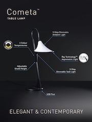 Daylight Company Black Cometa Table Reading Lamp - Image 4 of 5