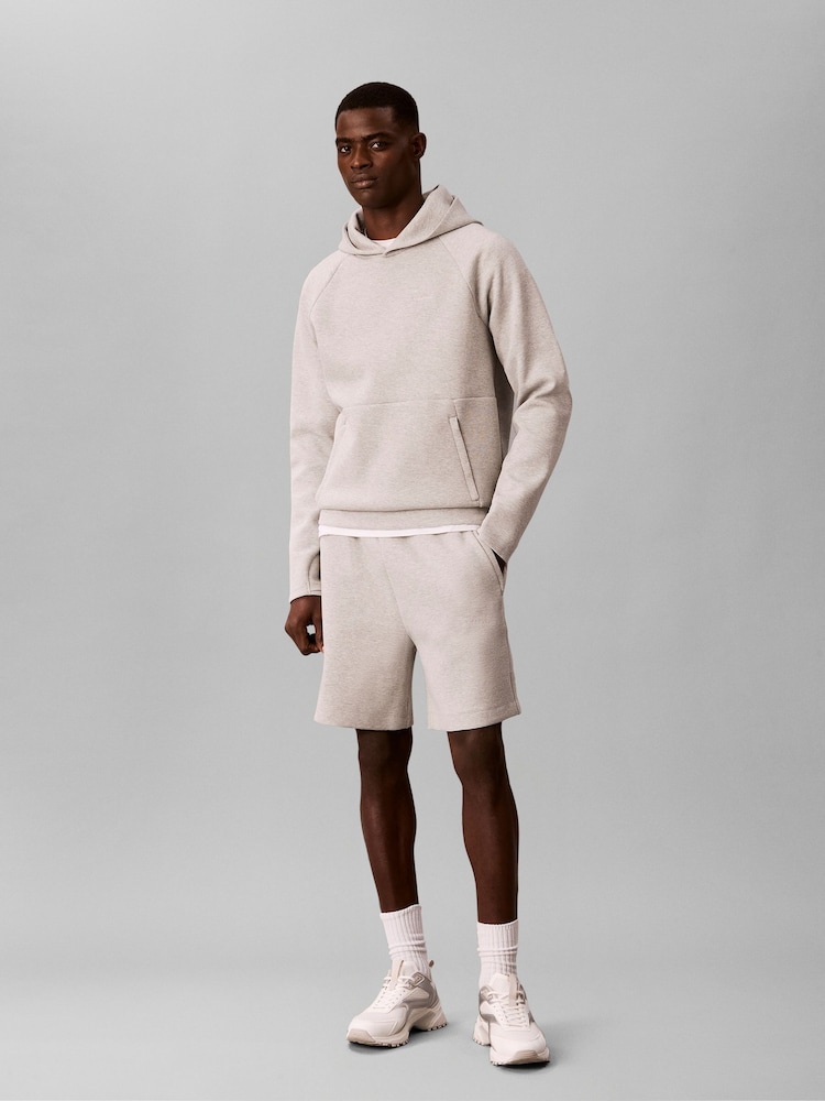 Calvin Klein Grey Performance Double-Knit Gym Shorts - Image 1 of 6 Calvin Klein Grey Performance Double-Knit Gym Shorts - Image 1 of 6