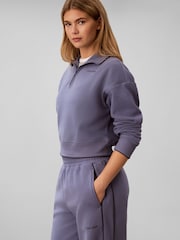 Calvin Klein Blue French Terry 1/4 Zip Sweatshirt - Image 5 of 6