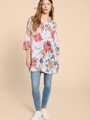 White Stuff Pink Petite Rua Jersey Shirt Dress - Image 3 of 5