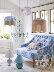 Shabby Chic by Rachel Ashwell® Blue Josephina 100% Cotton Shade - Image 4 of 5