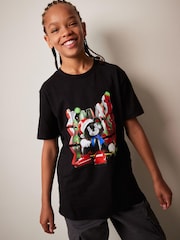 Bear Print Short Sleeve Christmas T-Shirt (3-16yrs) - Image 1 of 6