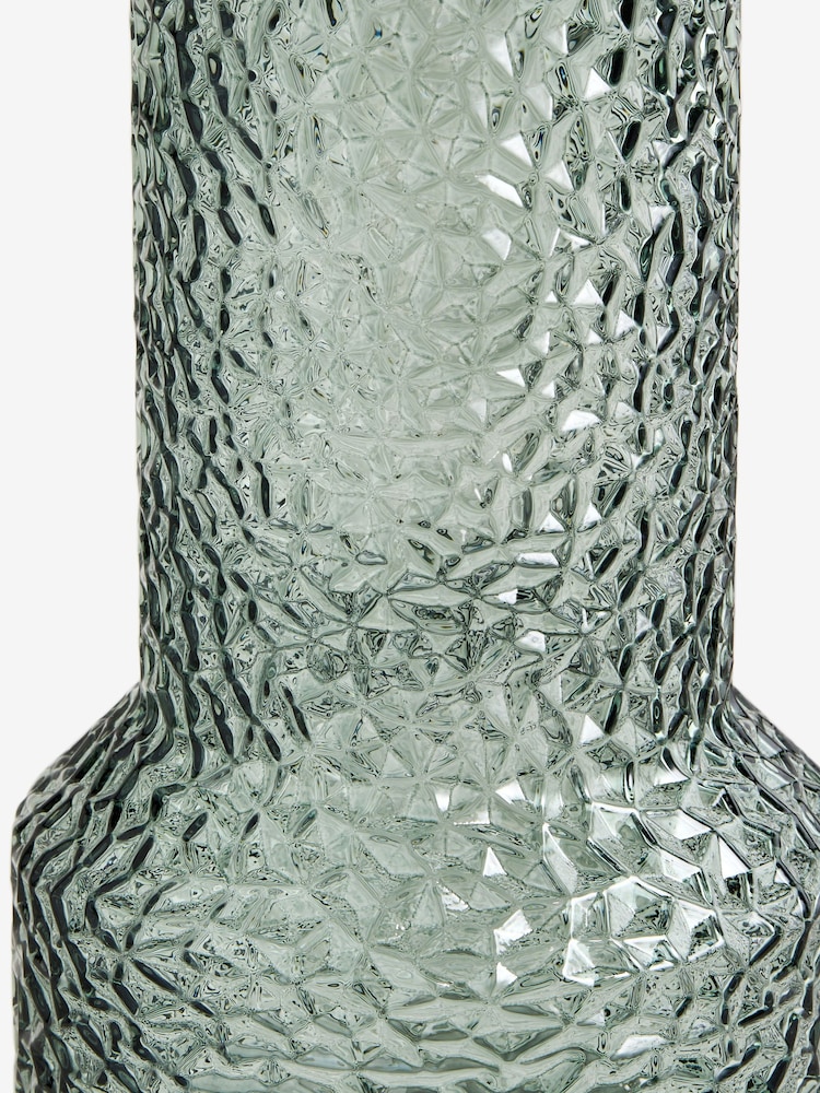 Green Textured Glass Medium Vase - Image 3 of 3 Green Textured Glass Medium Vase - Image 3 of 3