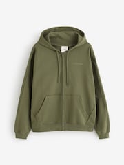 Calvin Klein Brown Heavyweight French Terry Zip Hoodie - Image 1 of 1