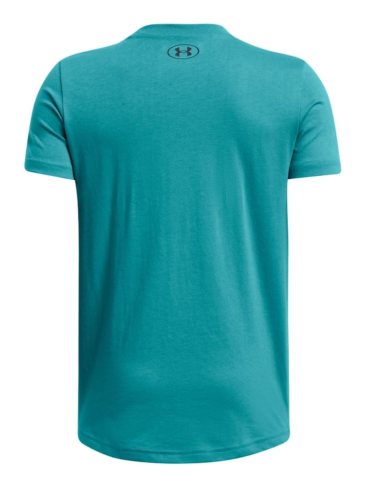 Under Armour Teal Blue Boys Youth Sportstyle Left Chest Logo T-Shirt - Image 2 of 2