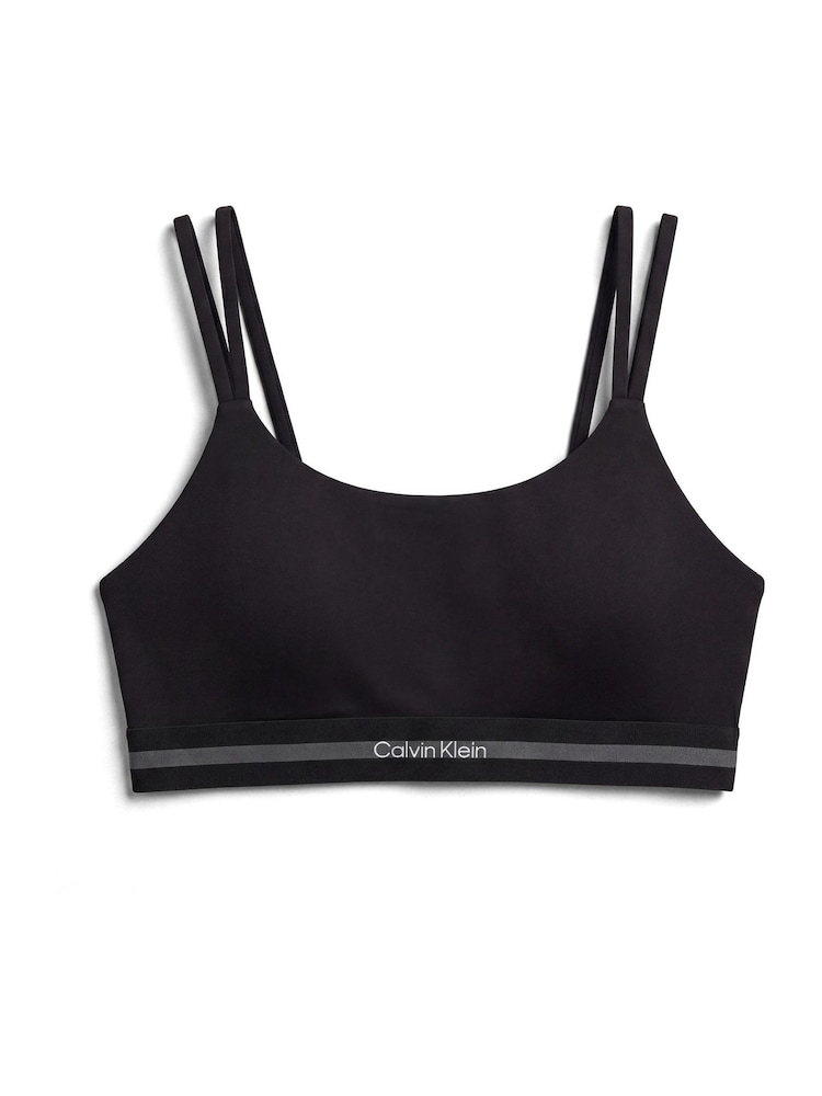 Calvin Klein Black Low Support Quick Dry Sports Bra - Image 7 of 7 Calvin Klein Black Low Support Quick Dry Sports Bra - Image 7 of 7