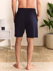 Navy Blue 100% Cotton Lightweight Shorts - Image 3 of 6