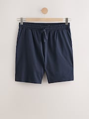Navy Blue 100% Cotton Lightweight Shorts - Image 6 of 6