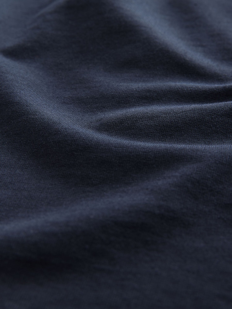 Navy Blue 100% Cotton Lightweight Shorts - Image 7 of 8