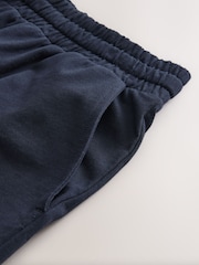 Navy Blue 100% Cotton Lightweight Shorts - Image 8 of 8