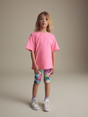 Fluro Pink/Yellow/White Oversized 100% Cotton T-Shirts 3 Pack (3-16yrs) - Image 3 of 10