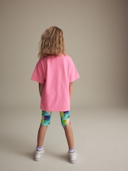 Fluro Pink/Yellow/White Oversized 100% Cotton T-Shirts 3 Pack (3-16yrs) - Image 4 of 10