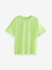 Fluro Pink/Yellow/White Oversized 100% Cotton T-Shirts 3 Pack (3-16yrs) - Image 8 of 10