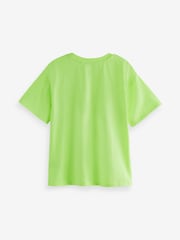 Fluro Pink/Yellow/White Oversized 100% Cotton T-Shirts 3 Pack (3-16yrs) - Image 9 of 10