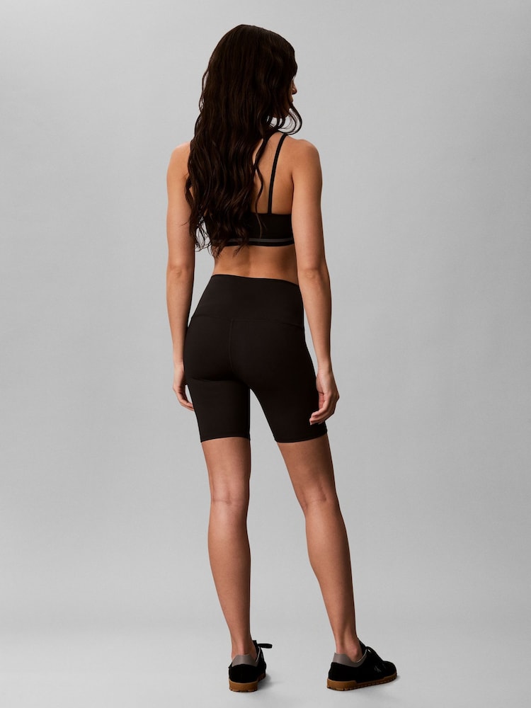 Calvin Klein Black Quick-Dry High Rise Bike Shorts - Image 2 of 7 Calvin Klein Black Quick-Dry High Rise Bike Shorts - Image 2 of 7
