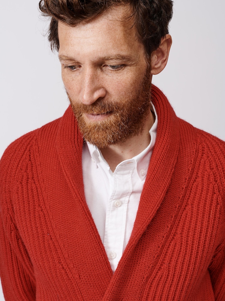 Aubin Earl Shawl Collar Wool Cardigan - Image 5 of 8