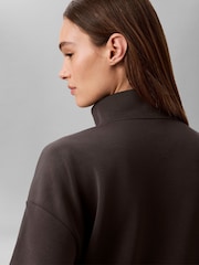 Calvin Klein тегіс тоқылған ширек сыдырмалы Свитшот - 6суретінің 5 суреті
