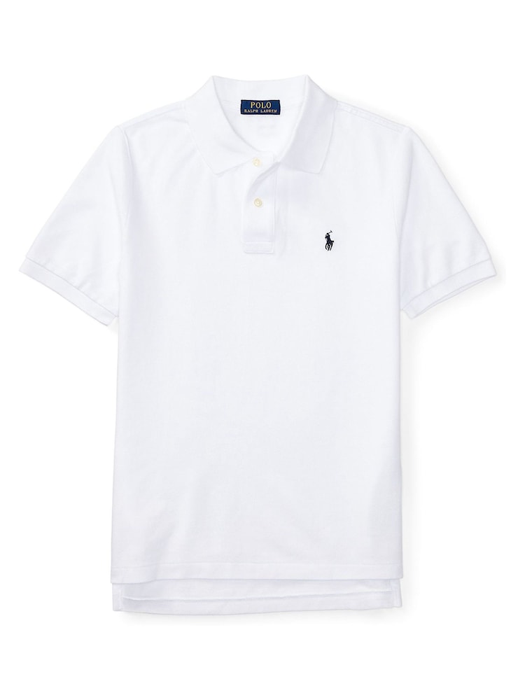 Polo Ralph Lauren White Boys Logo Polo Shirt - Image 2 of 3