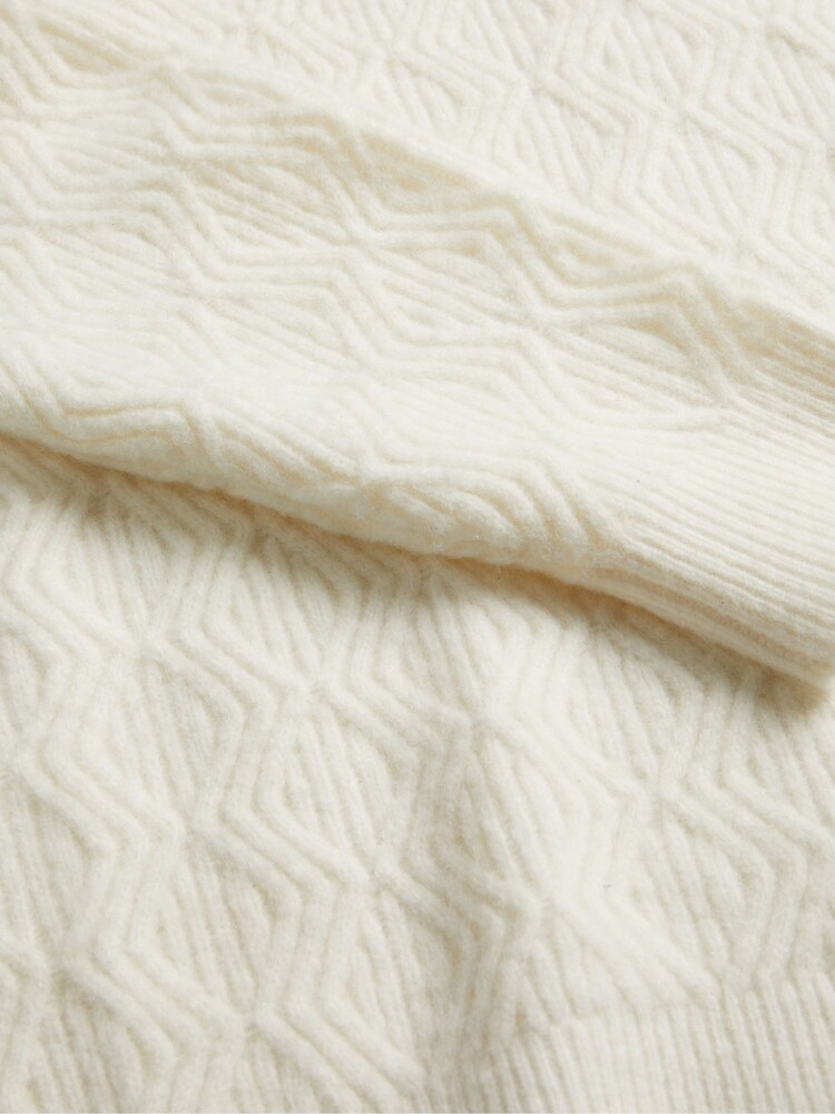 Ted Baker Cream Atchet Textured Cable Crew Neck Jumper - Image 5 of 5