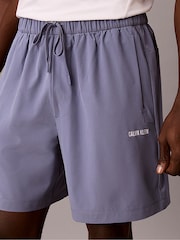Calvin Klein Blue Water-Repellent Performance Gym Shorts - Image 5 of 6