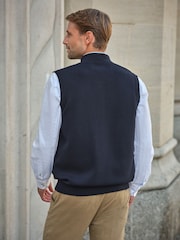 Pure Collection Blue Milano Zip Gilet - Image 2 of 3