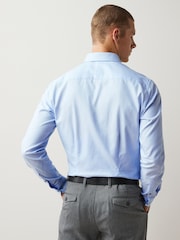 Blue Texture Signature Italian Fabric Shirt - Image 3 of 8