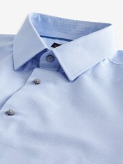 Blue Texture Signature Italian Fabric Shirt - Image 8 of 8