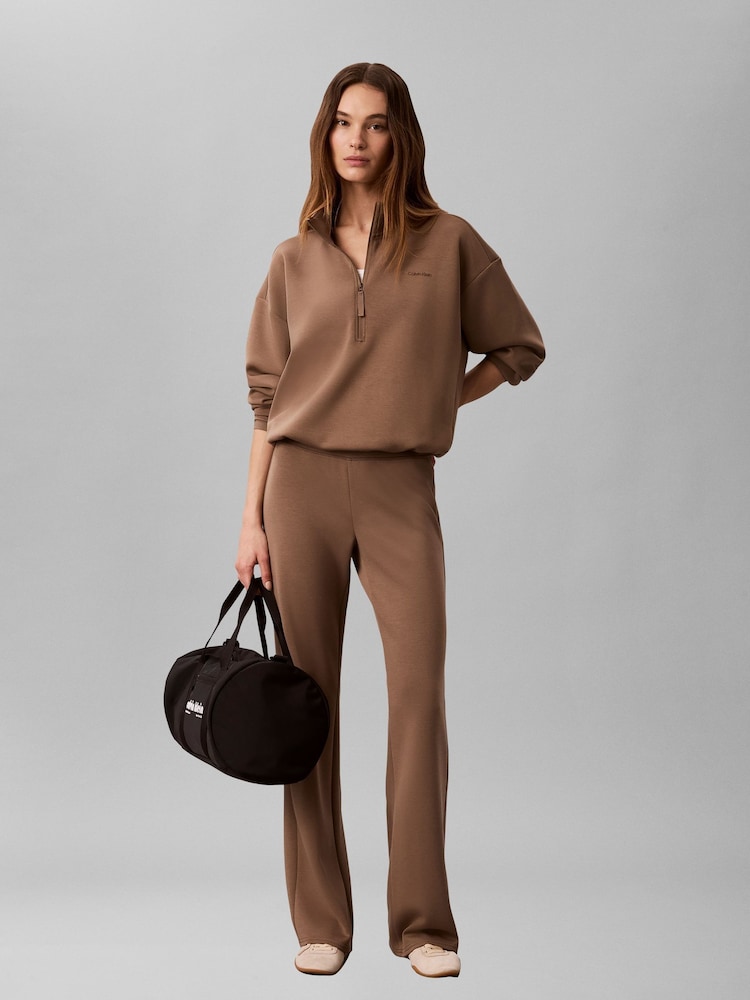 Qəhvəyi - Calvin Klein Smooth Knit Trousers - 6şəkildən 1 şəkil