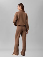 Qəhvəyi - Calvin Klein Smooth Knit Trousers - 6şəkildən 2 şəkil