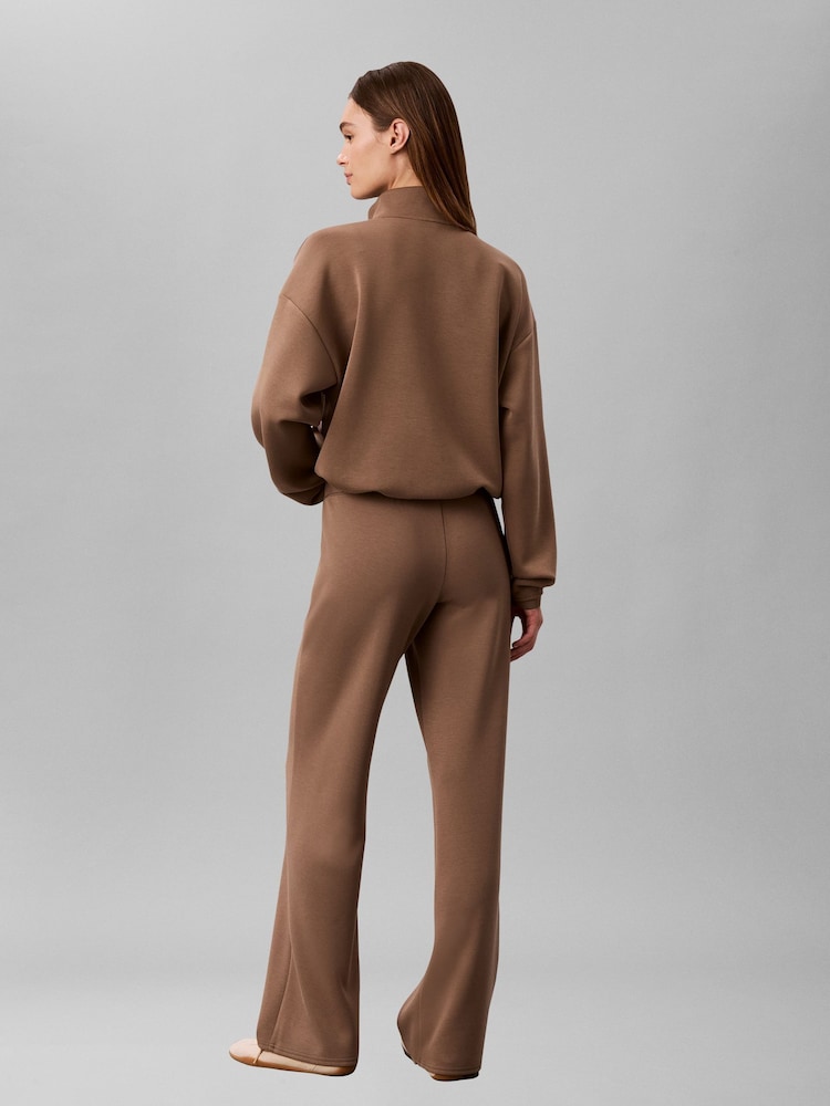 Qəhvəyi - Calvin Klein Smooth Knit Trousers - 6şəkildən 2 şəkil