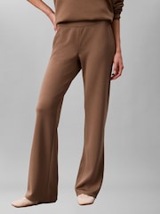 Qəhvəyi - Calvin Klein Smooth Knit Trousers - 6şəkildən 3 şəkil