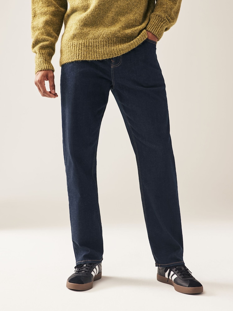 Indigo Rinse Classic Stretch Relaxed Fit Jeans - Image 1 of 9