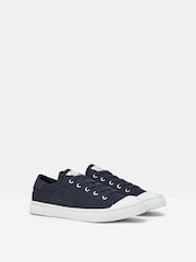 Joules Coast Navy Blue Canvas Pumps - Image 2 of 7