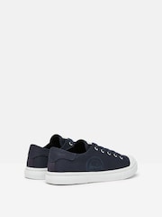 Joules Coast Navy Blue Canvas Pumps - Image 3 of 7