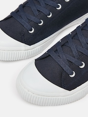Joules Coast Navy Blue Canvas Pumps - Image 7 of 7
