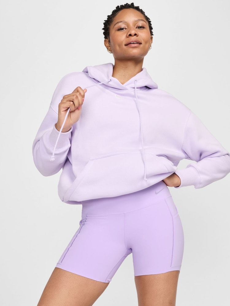 Nike Lilac Purple Universa High Waisted 5 Cycling Shorts - Image 1 of 8
