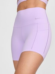 Nike Lilac Purple Universa High Waisted 5 Cycling Shorts - Image 5 of 8
