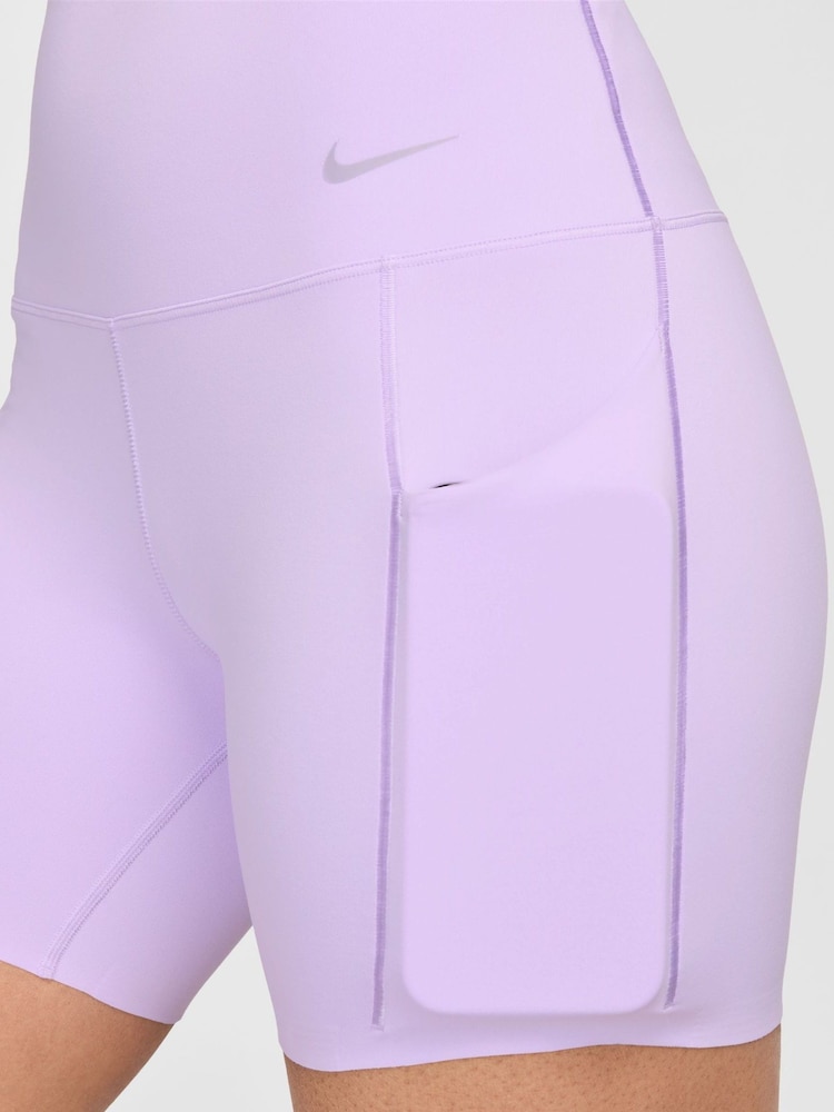 Nike Lilac Purple Universa High Waisted 5 Cycling Shorts - Image 8 of 8