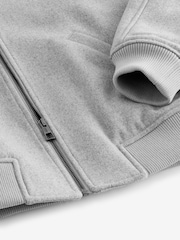 Light Grey Padded Bomber Jacket with Wool - Image 10 of 12