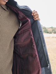 Charcoal Grey Signature Soft Touch Wool Funnel Neck Coat - Image 5 of 10