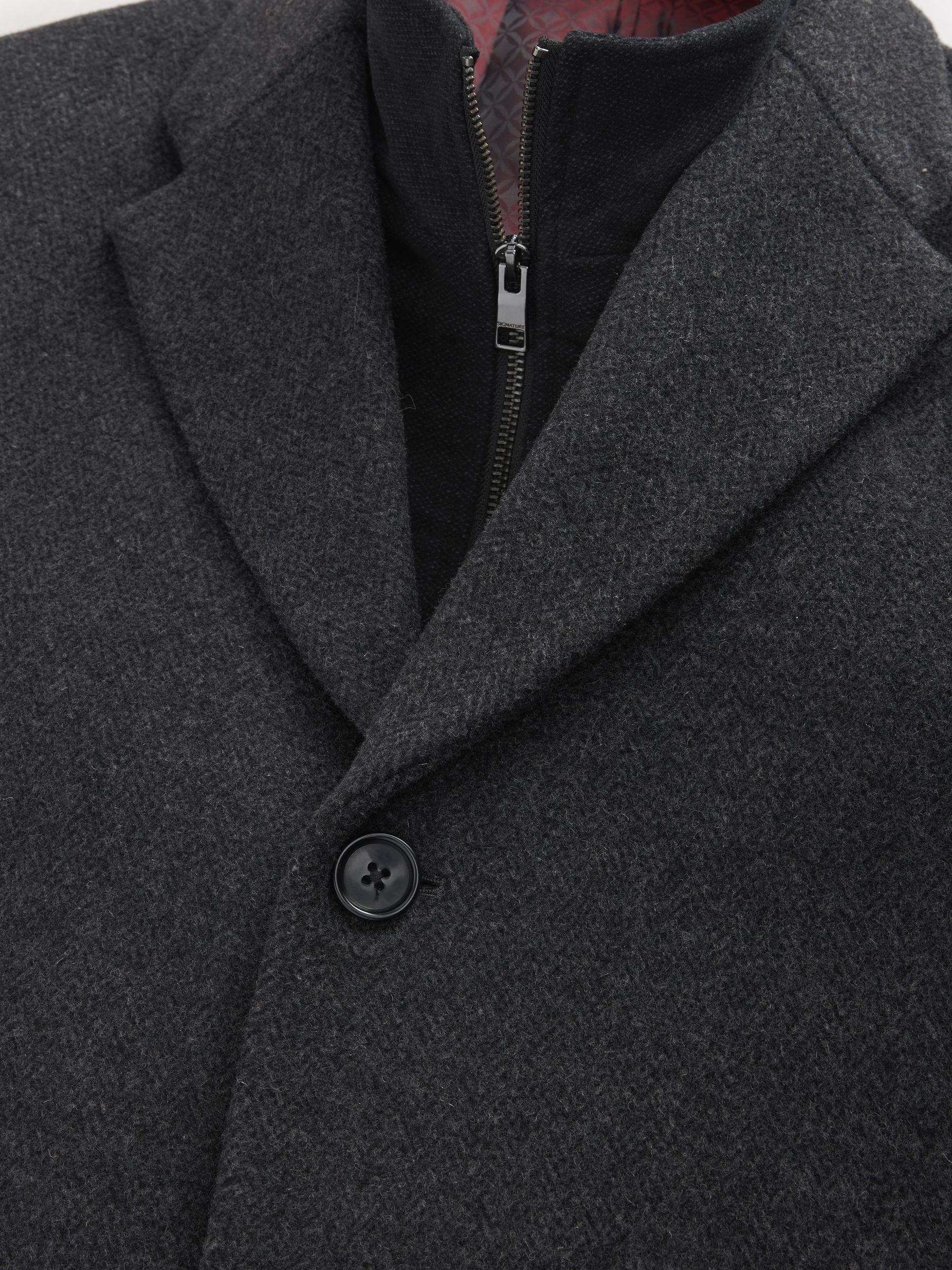 Buy Charcoal Grey Signature Soft Touch Wool Italian Fabric Funnel